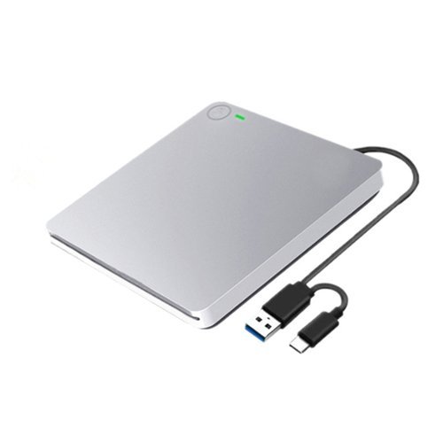 Topteng - 6X Slot-In External Blu-ray Burner - USB 3.0 BD/DVD/CD RW Writer, True Blu-ray Support, Plug & Play for PC & Mac - Silver-Front_Standard 