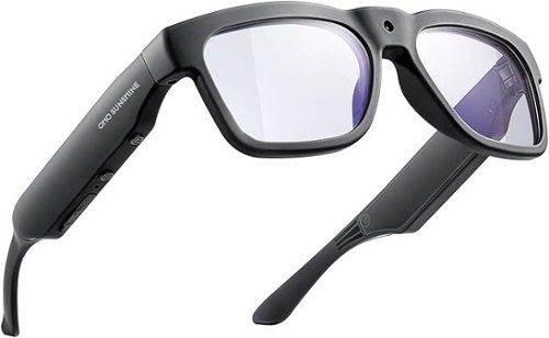 OhO sunshine - All-in-One Smart Glasses, Photochromic Lens with Blue Light Protection, 4K HD Camera, Bluetooth Speakers, 128GB Storage - Black-Front_Standard 