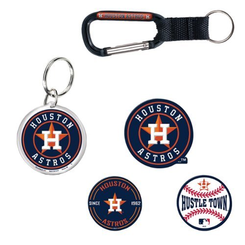 WinCraft - Houston Astros 5-Pack Key Ring and Fridge Magnet Set - Multicolor-Front_Standard 