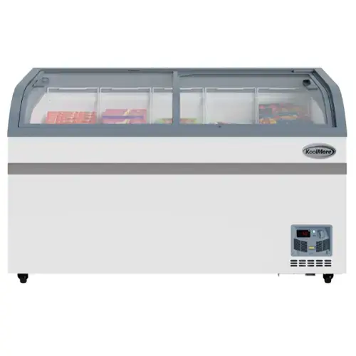 Front. Koolmore - 58 Inch Manual Defrost Island Chest Freezer 14 cu. ft. Capacity in White - White.