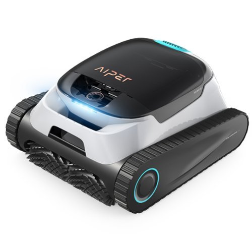 Aiper - Scuba N1 Plus: Robotic Pool Cleaner with MicroMesh Filtration for In-Ground Pools, Caterpillar Treads, and Mobile App - White-Front_Standard 