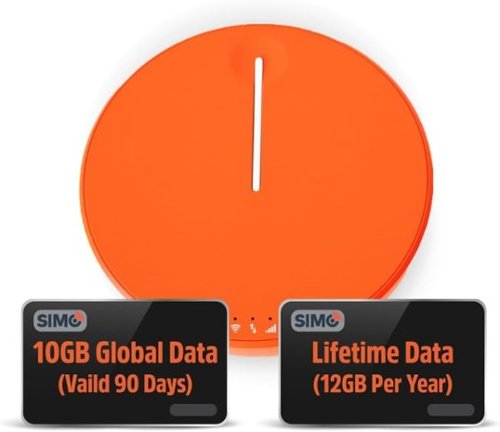 SIMO - Solis Hero 4G LTE Hotspot & Power Bank with Lifetime Data - Orange (Unlocked)-Front_Standard 