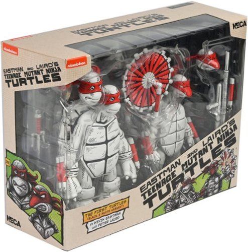 NECA Teenage Mutant Ninja Turtles (Mirage Comics) 7 Scale Action Figure - Black and White First Turtles GLOBAL SHIPPING