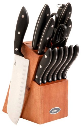  Oster - Huxford 14-Piece Stainless-Steel Knife Set - Black