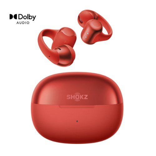 Shokz - OpenDots ONE Open-Ear Clip-On True Wireless Bluetooth Earbuds - Red