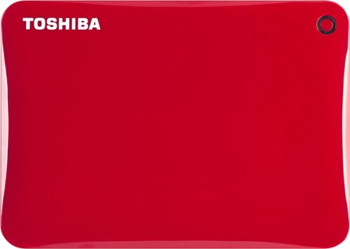  Toshiba - Canvio Connect II 1TB External USB 3.0/2.0 Portable Hard Drive - Red