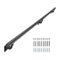 VEVOR - Wall Mounted Stair Handrail, 6ft Pipe Staircase Handrail, Galvanized Aluminum, 1.26 inch Pipe Diameter - Black-Front_Standard
