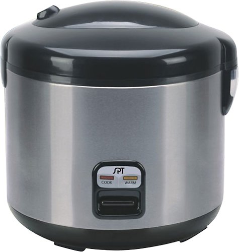  SPT - 10-Cup Rice Cooker - Stainless-Steel
