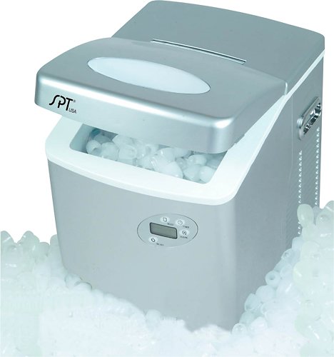 SPT - 15" 35-Lb. Freestanding Icemaker - Platinum-Angle_Standard 