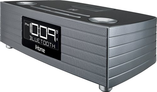  iHome - Bluetooth Stereo FM Clock Radio - Metallic Silver
