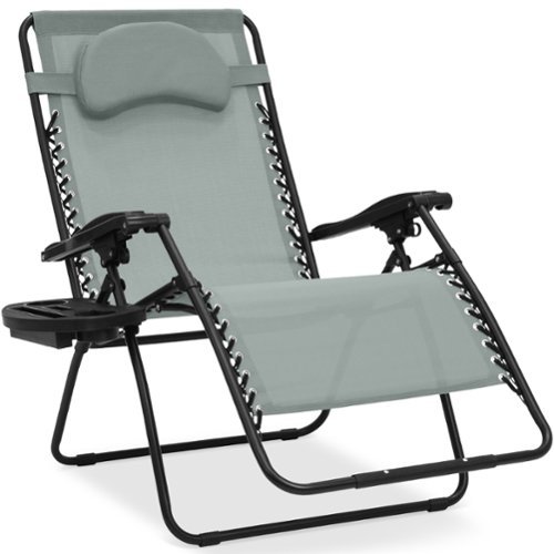 Best Choice Products - Oversized Zero Gravity Chair, Folding Outdoor Patio Recliner w/ Cup Holder - Stardew-Front_Standard 