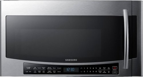 Samsung - 1.7 Cu. Ft. Convection  Over-the-Range Fingerprint Resistant  Microwave -Stainless Steel - Stainless steel