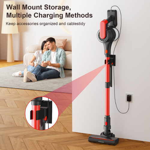 MOOSOO Lightweight Cordless Vacuum, 36Kpa Powerful Suction, 55