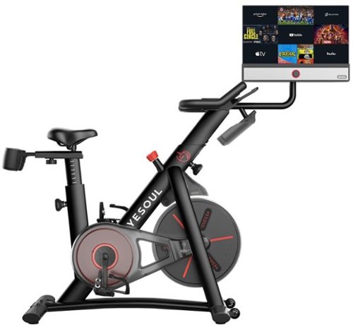 YESOUL Exercise Bike G1M MAX w/ 21.5" HD screen, 360° rotation, 30W Speakers, immersive audio. Multimedia casting, Black