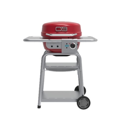 Charbroil - Bistro Pro Electric Grill & Griddle + Charcoal Mode - Red-Front_Standard 