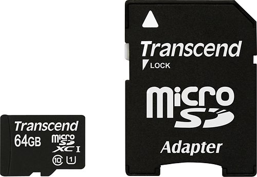  Transcend - 64GB microSDXC Class 10 UHS-I Memory Card