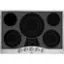 Front. Viking - 29.9" Electric Cooktop - Black/stainless steel.