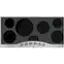 Front. Viking - 44.9" Electric Cooktop - Black/stainless steel.