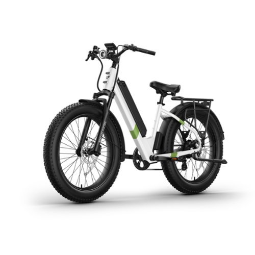 NIU - BQi Fat Tire eBike w/ up to 60 miles Max Operating Range and 28 MPH Max Speed - White