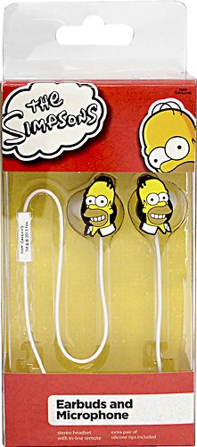  Tribeca - The Simpsons Homer Head Earbud Headphones - Yellow