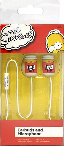  Tribeca - The Simpsons Duff Beer Can Earbud Headphones - Brown