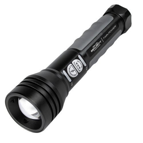 Police Security Twin Power 600 Lumen Flashlight - Black WORLDWIDE DELIVERY