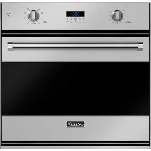 Front. Viking - 3 Series 29.8" Built-In Single Electric Convection Wall Oven - Stainless Steel.