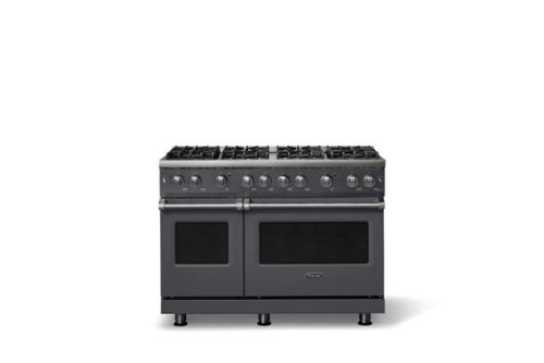 Viking - Pro 5 Series 6.1 Cu. Ft. Freestanding Sealed 8 Burner Liquid Propane Gas Convection Range - Cast Black - Cast Black