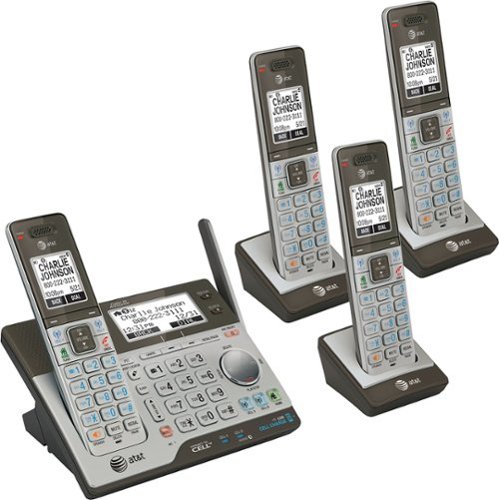  AT&amp;T - CLP99483 Connect to Cell DECT 6.0 Expandable Phone System with Digital Answering System - Black/Gray