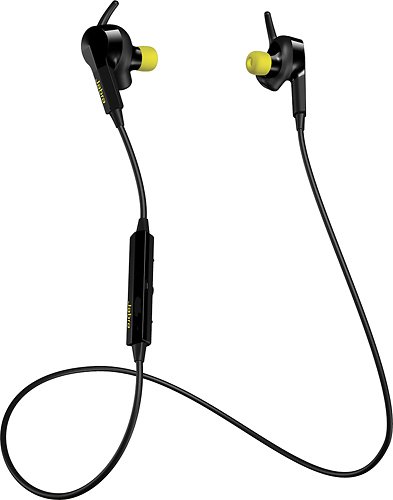  Jabra - SPORT PULSE Wireless Earbud Headphones with Built-In Heart Rate Monitor - Black/Yellow