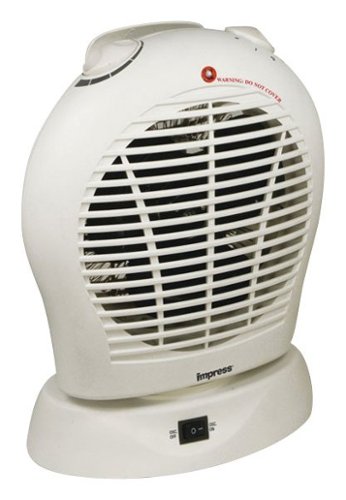  Impress - Portable Oscillating Fan Heater - White