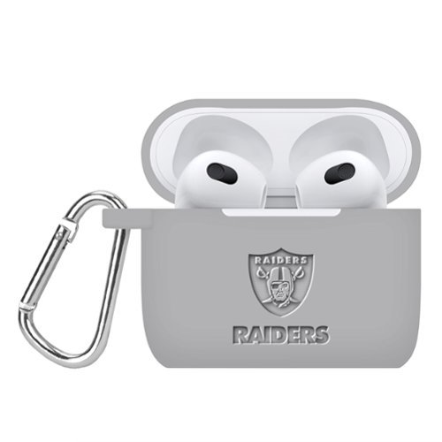 Artinian - Las Vegas Raiders Debossed Silicone AirPods Gen Three Case Cover - No Size - Multicolor-Front_Standard 