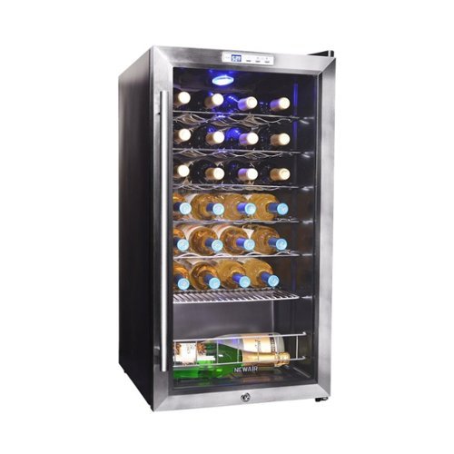 NewAir - 27-Bottle Wine Cooler - Stainless Steel