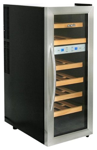  NewAir - 21-Bottle Dual Zone Wine Cooler - Stainless Steel