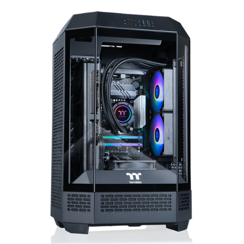 Thermaltake - LCGS Reactor 7897X Gaming Desktop AMD Ryzen 7 7800X3D, 32GB Memory, Radeon RX 9070 XT, 2TB SSD NVMe M.2 - Black