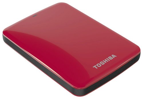  Toshiba - Canvio Connect 1TB External USB 3.0 Hard Drive - Red