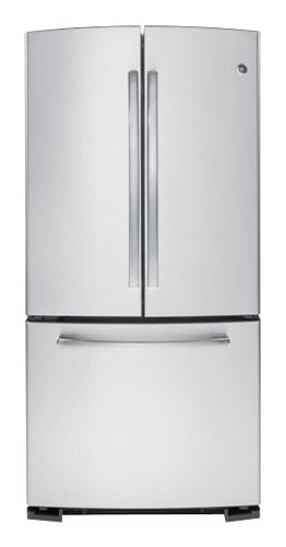  GE - 22.7 Cu. Ft. Frost-Free French Door Refrigerator - Stainless Steel