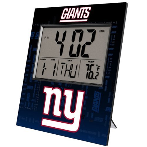 Keyscaper - New York Giants Quadtile Digital Desk Clock - Multicolor-Front_Standard 