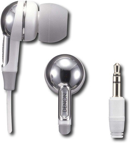 Denon - Earbud  Headphones - White