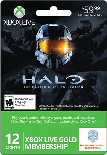  Microsoft - Xbox Live 12 Month Gold Membership - Halo: Master Chief Collection