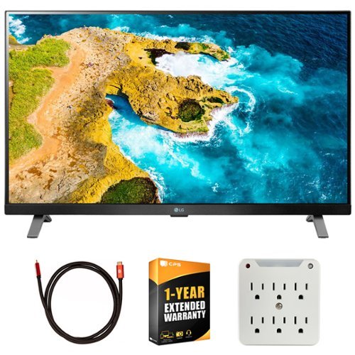 LG - 27" Class LED Full HD Smart TV with webOS + Accessories + Warranty Bundle-Front_Standard 