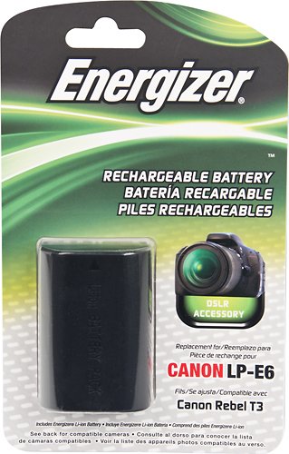 Energizer - Rechargeable Li-Ion Replacement Battery for Canon LP-E6
