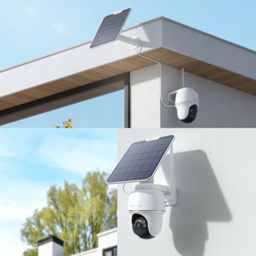 Reolink Argus Series B440 4K 8MP Solar Outdoor Wireless Wi - Fi Auto Pan Tilt Security Camera with 64GB SD - White GLOBAL SHIPPING
