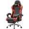 Dowinx - Gaming Chair Armrests Height Adjustable, Office Chair Heavy Duty with Footrest and Reclining Backrest for Home & Office - Black Red-Front_Standard