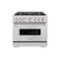 ZLINE - 36 in. Wide 6 Burner Classic Gas Range Cooktop and Convection Oven (CGR36) - Stainless Steel-Front_Standard