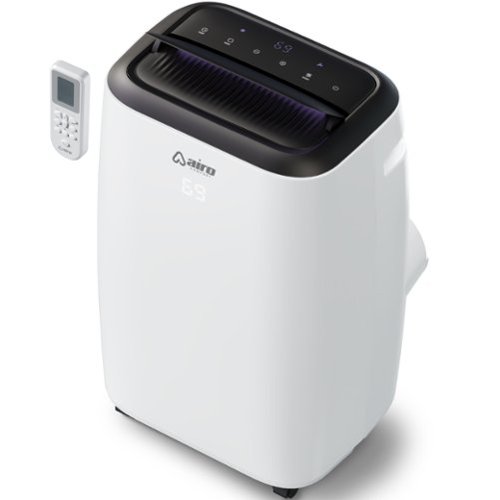 Airo Comfort - 12.000 BTU Portable Air Conditioner A/C with Dehumidifier and Remote DIY Window Kit - White-Front_Standard 