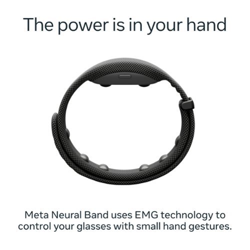 Meta Ray-Ban Display & Neural Band | AI glasses with in-lens display - Shiny frame, standard - band size 3 - Black GLOBAL SHIPPING