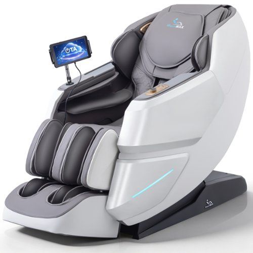MassaMax - MT339 4D Full Body Stretch Massage Chair ,OTA Update,Body Scan,Extended Footrest&Foot Rollers,Heat Function - White-Front_Standard 