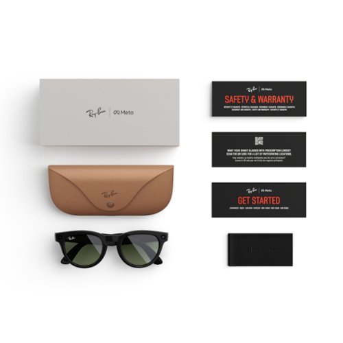 Ray-Ban Meta Headliner Low Bridge Fit glasses, Meta AI, Audio, Photo, Video Compatibility - Green Lenses - Shiny Black WHERE TO BUY