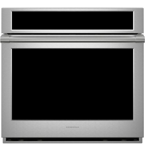Monogram - Statement 30" Smart Built-In Single Electric Convection Wall Oven with No-Preheat Air Fry and Digital Recipe Box - Stainless Steel